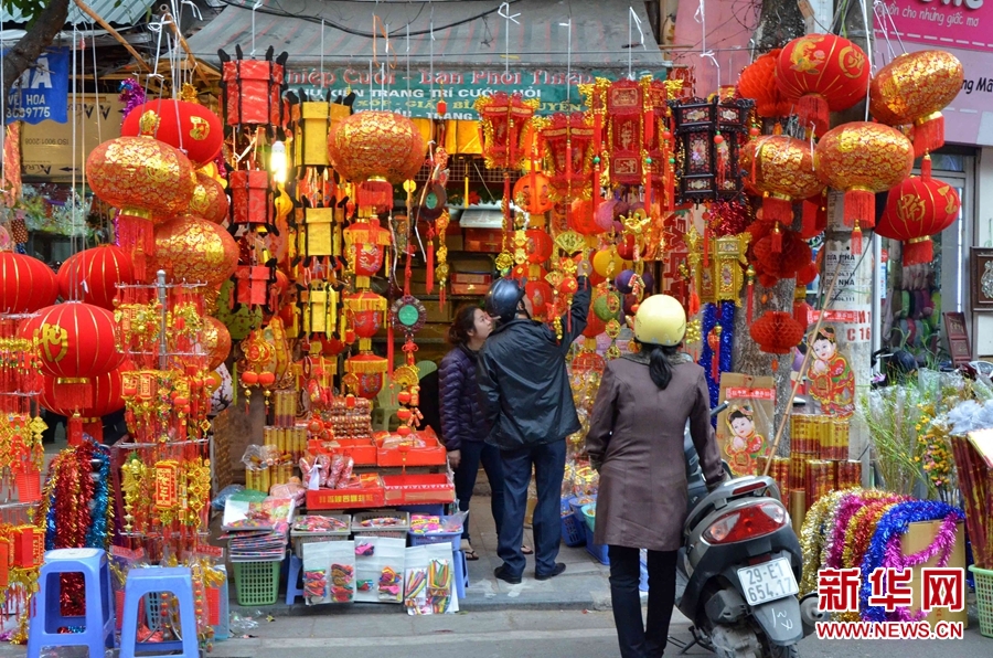 1月28日，在越南首都河內(nèi)，一位藝術(shù)愛好者在畫馬。