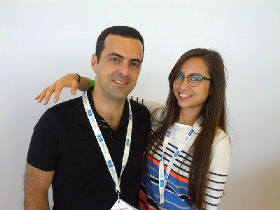 Amanda Rosenberg與已離職的Google Android全球副總裁Hugo Barra。(美國《世界日報》取自網(wǎng)路)