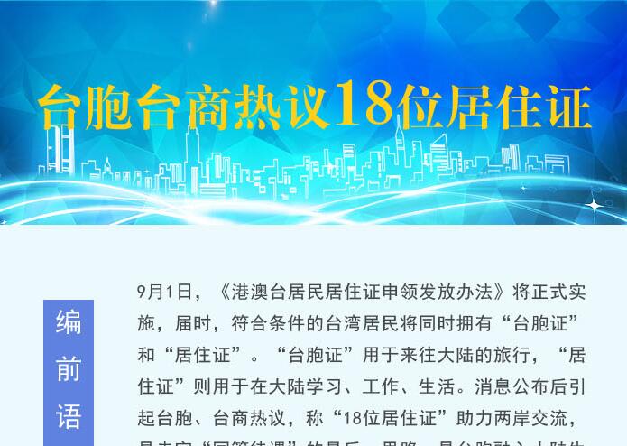 【圖侃産經(jīng)】臺(tái)胞臺(tái)商熱議18位居住證