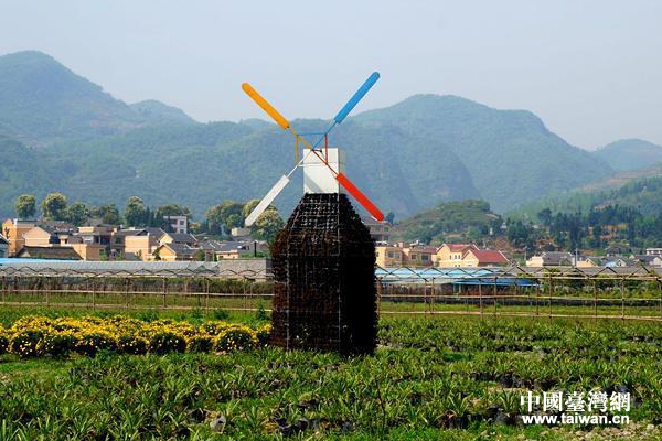 臺金生態(tài)農(nóng)業(yè)觀光園內(nèi)田園風景。