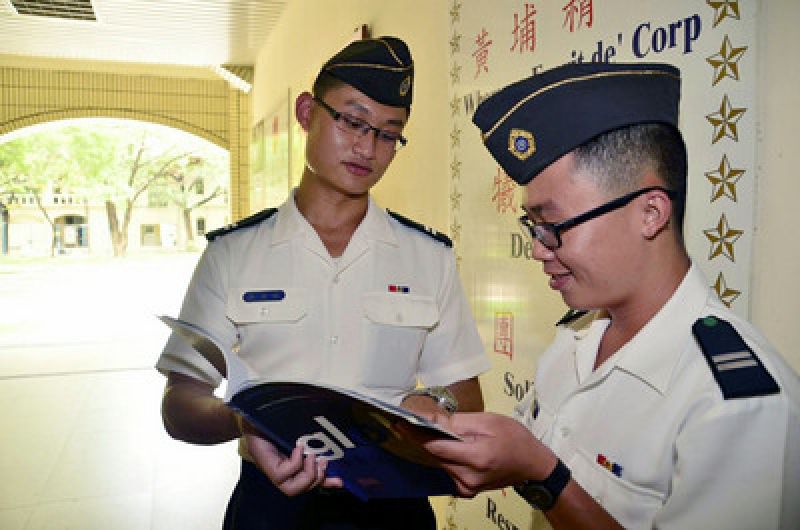 臺(tái)陸軍軍官學(xué)校學(xué)生陳慈裕高中畢業(yè)即立志報(bào)考美國(guó)西點(diǎn)軍校