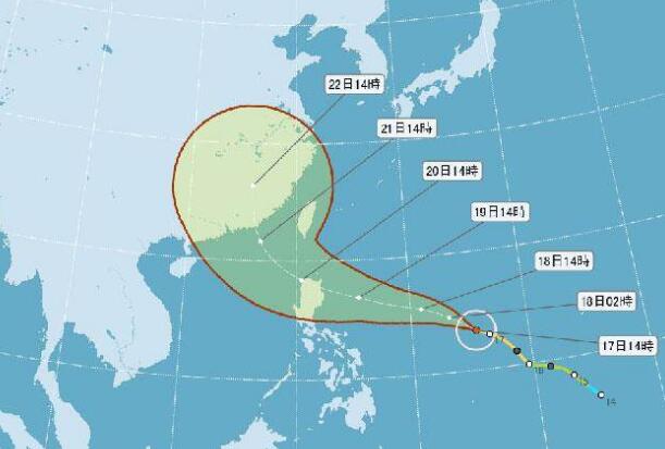 颱風(fēng)海馬恐增強(qiáng)為強(qiáng)臺，最快週三發(fā)佈海警。（圖片來源：臺灣《中時電子報》）