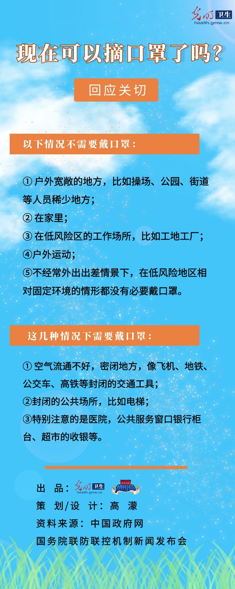 【一圖讀懂】回應(yīng)關(guān)切：現(xiàn)在可以摘口罩了嗎